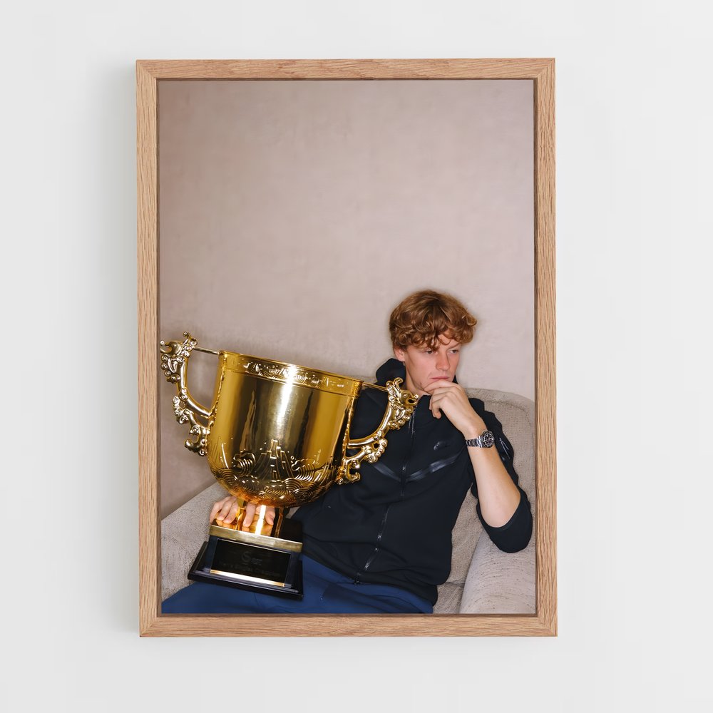 Poster Le Champion de Jannik – affiche Tennis (vue 4)